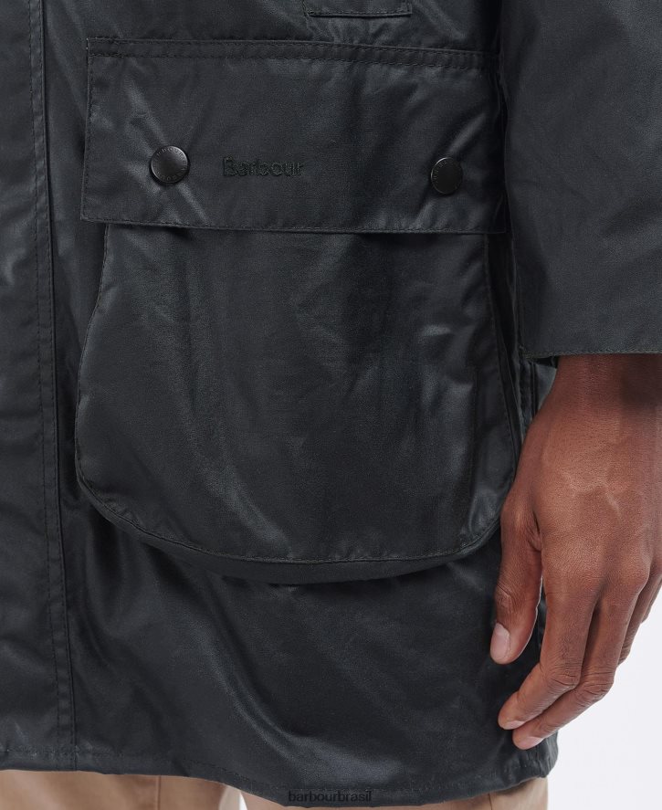 roupas Barbour jaqueta de cera de fronteira marinha homens NH444238
