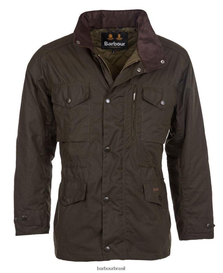 roupas Barbour jaqueta de cera de sapador Oliva homens NH444236