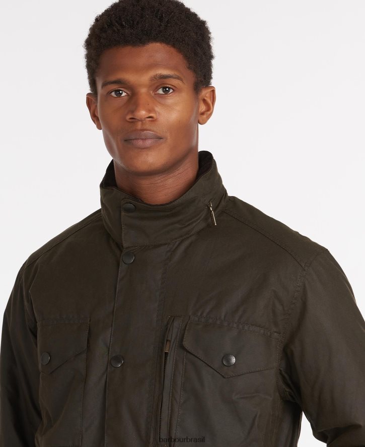 roupas Barbour jaqueta de cera de sapador Oliva homens NH444236