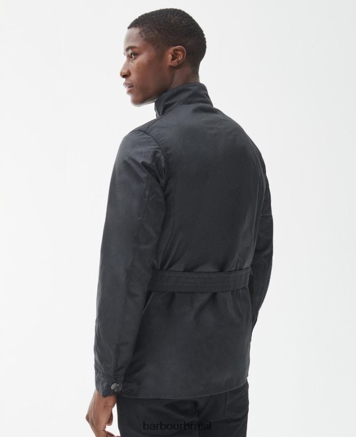 roupas Barbour jaqueta de cera internacional fina preto homens NH444214