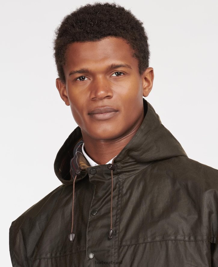 roupas Barbour jaqueta durham wax clássica Oliva homens NH444243