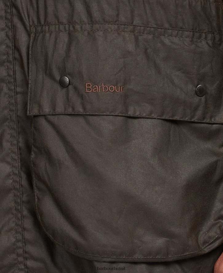roupas Barbour jaqueta durham wax clássica Oliva homens NH444243