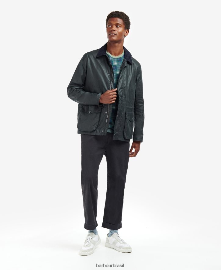 roupas Barbour jaqueta encerada Kendle marinho clássico homens NH444237