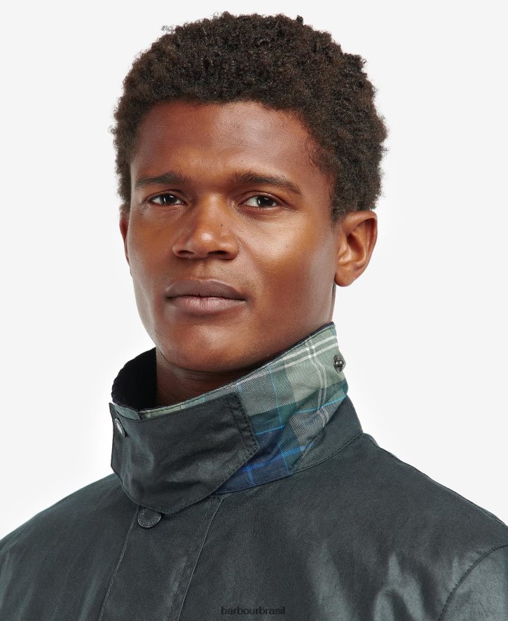 roupas Barbour jaqueta encerada Kendle marinho clássico homens NH444237