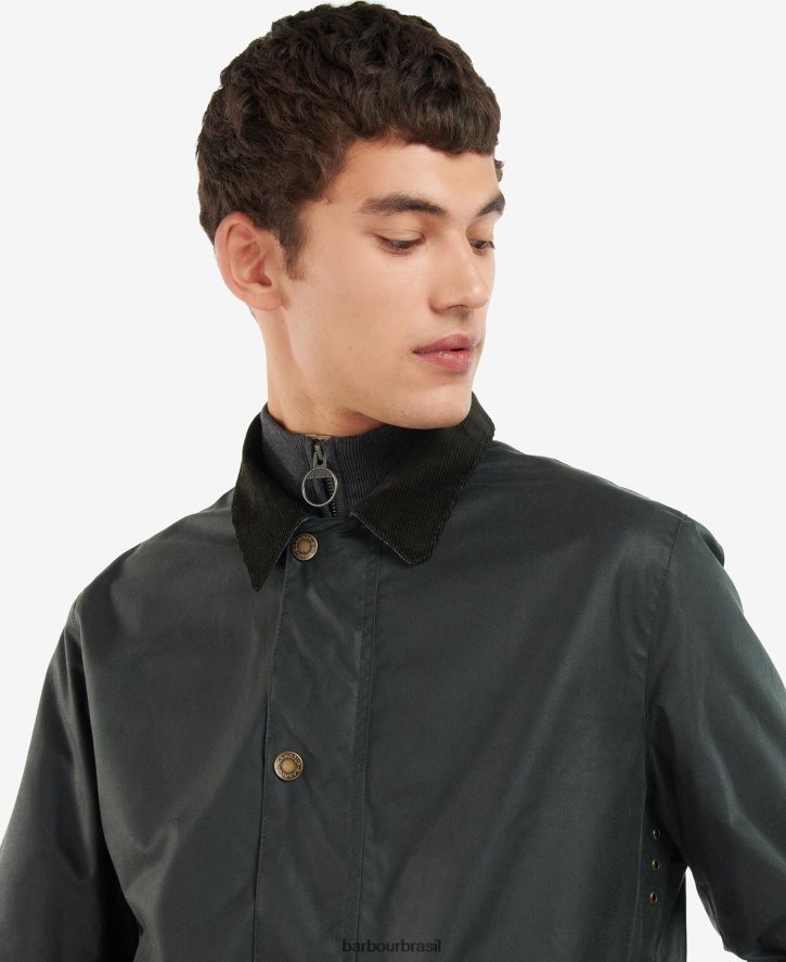roupas Barbour jaqueta encerada Kendle marinho clássico homens NH444269