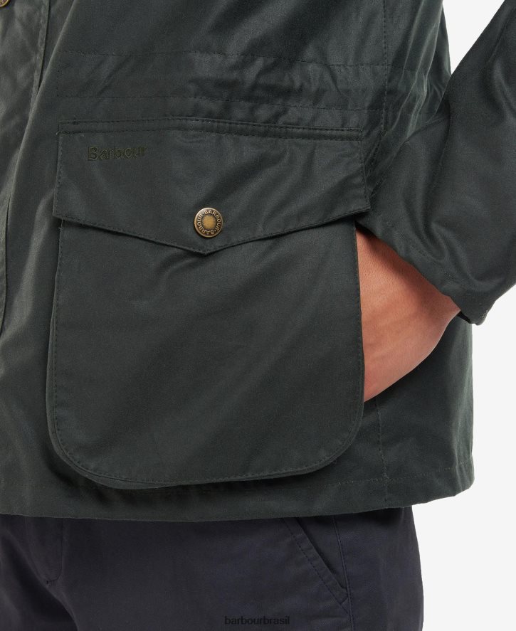 roupas Barbour jaqueta encerada Kendle marinho clássico homens NH444269