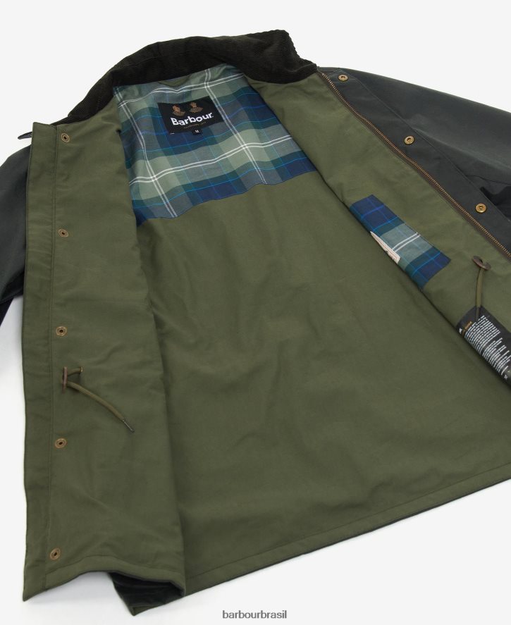 roupas Barbour jaqueta encerada Kendle marinho clássico homens NH444269