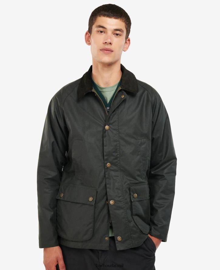 roupas Barbour jaqueta encerada ambleton marinho clássico homens NH444245