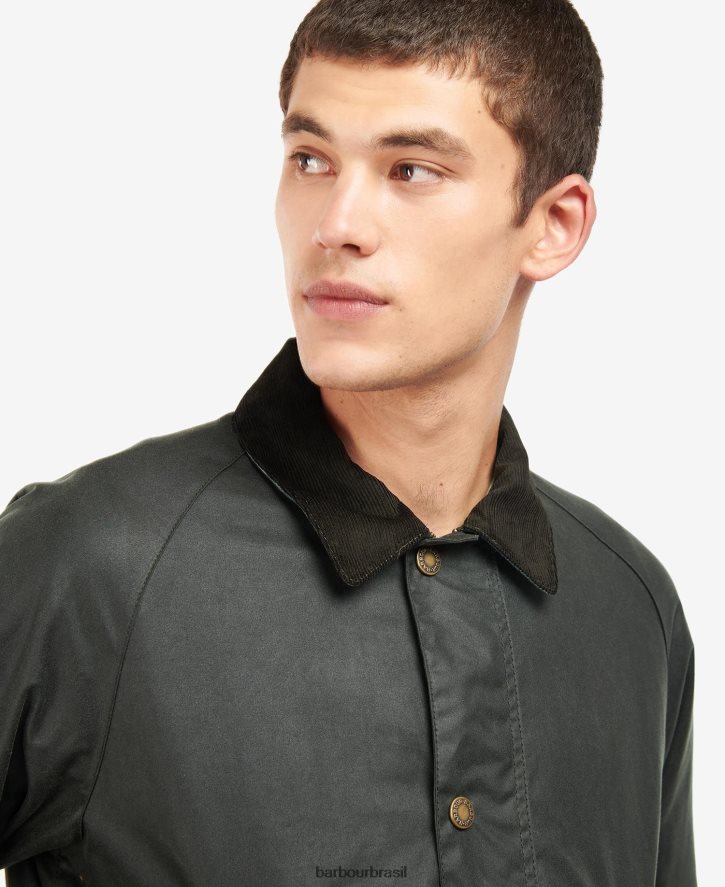 roupas Barbour jaqueta encerada ambleton marinho clássico homens NH444245