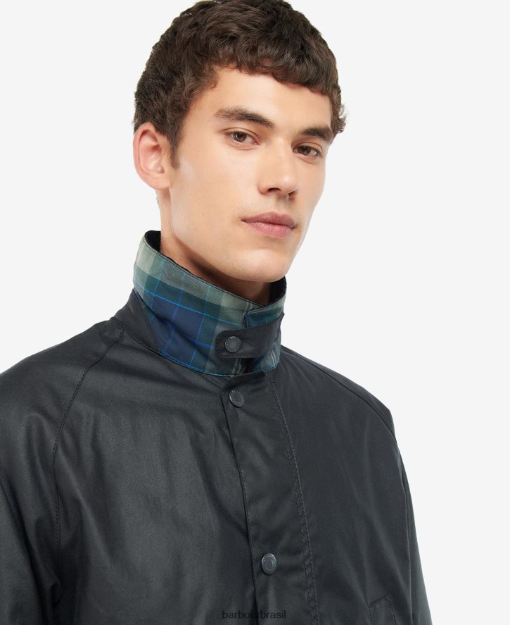 roupas Barbour jaqueta encerada ambleton marinho clássico homens NH444251