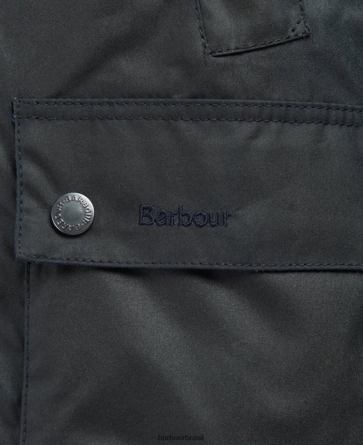roupas Barbour jaqueta encerada ambleton marinho clássico homens NH444251