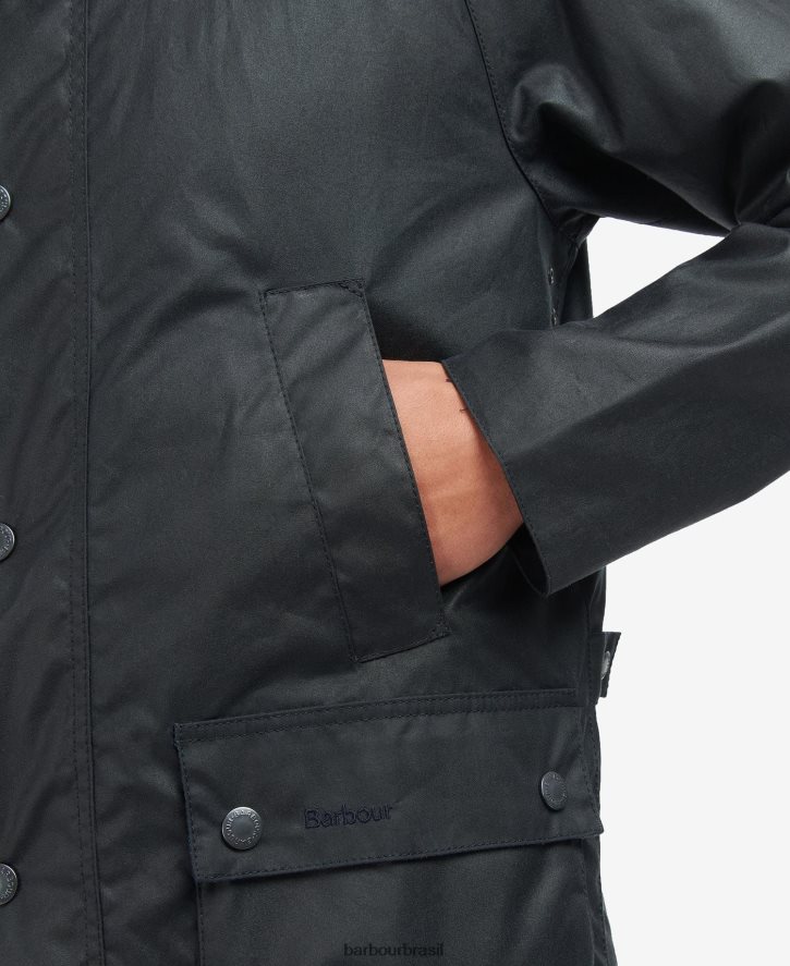 roupas Barbour jaqueta encerada ambleton marinho clássico homens NH444251