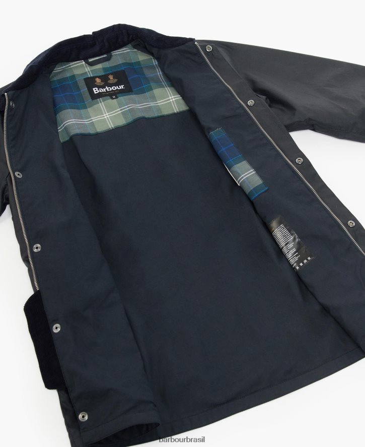 roupas Barbour jaqueta encerada ambleton marinho clássico homens NH444251