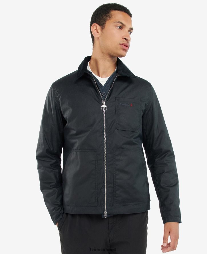 roupas Barbour jaqueta encerada belham marinho clássico homens NH444260
