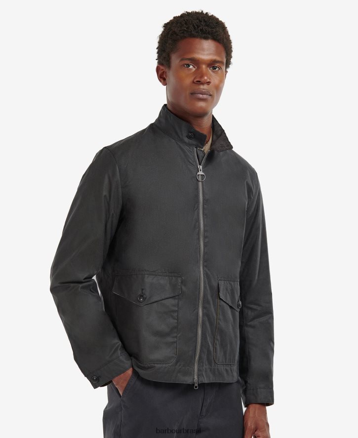 roupas Barbour jaqueta encerada harben cinza clássico homens NH444261
