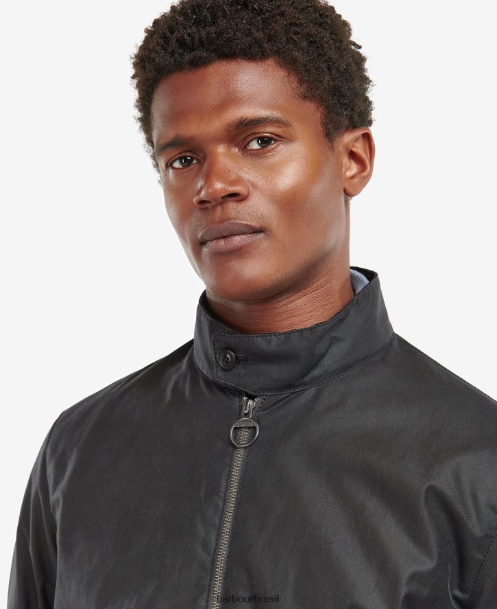 roupas Barbour jaqueta encerada harben cinza clássico homens NH444261