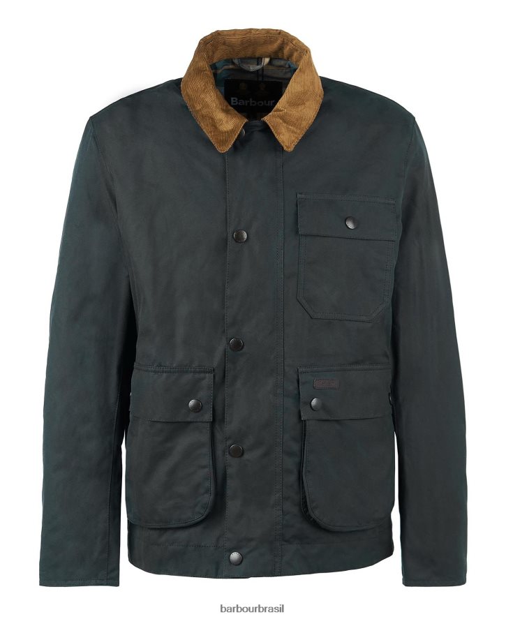 roupas Barbour jaqueta encerada meldon tartan de bétula marinho/rio homens NH444233