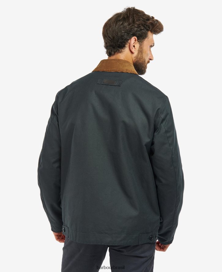 roupas Barbour jaqueta encerada meldon tartan de bétula marinho/rio homens NH444233