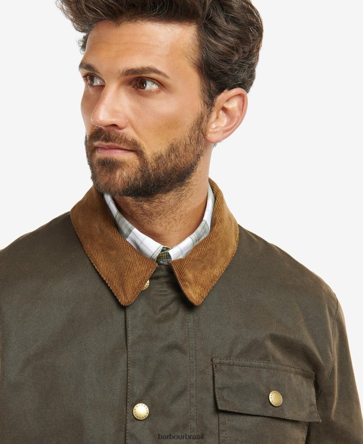 roupas Barbour jaqueta encerada meldon tartan de bétula marinho/rio homens NH444266