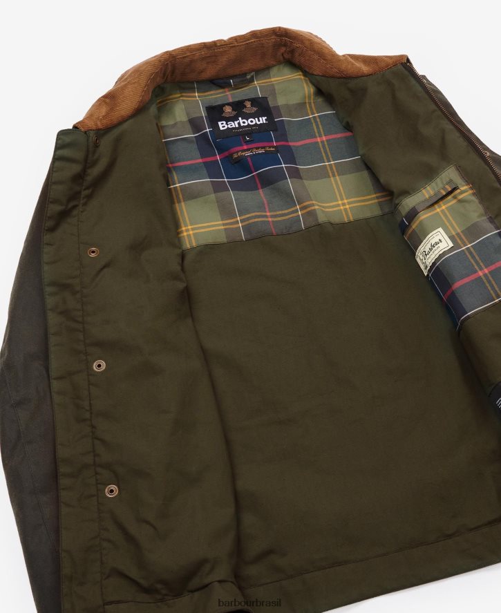 roupas Barbour jaqueta encerada meldon tartan de bétula marinho/rio homens NH444266