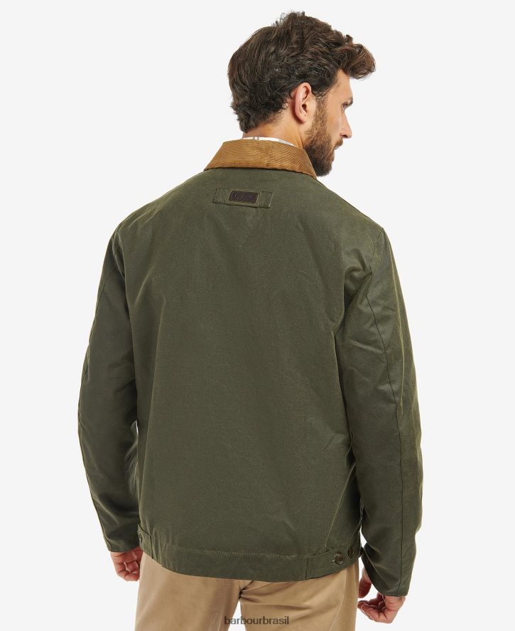 roupas Barbour jaqueta encerada milton samambaia/tartã clássico homens NH444258