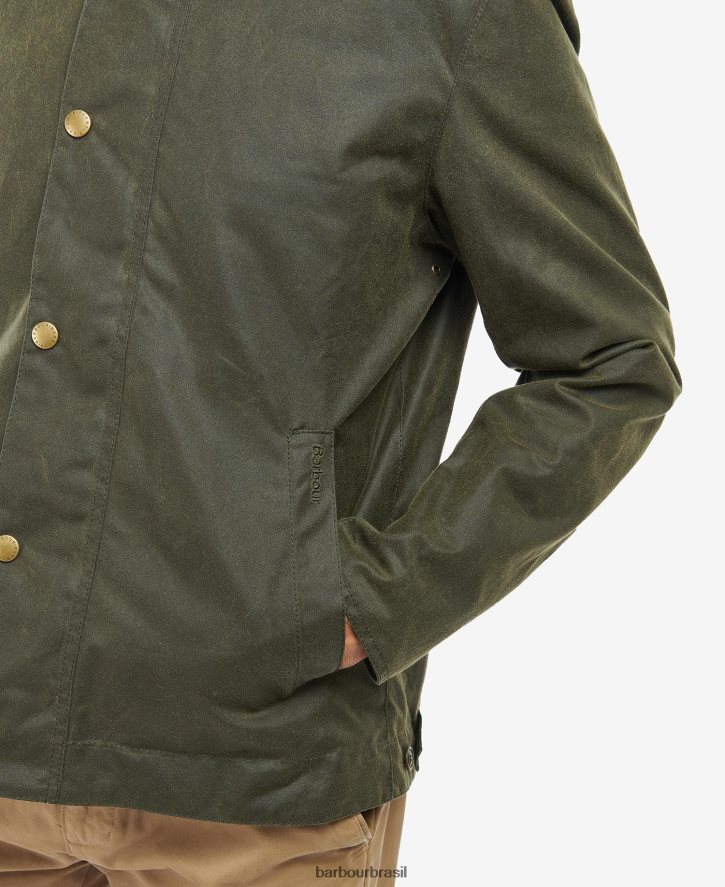 roupas Barbour jaqueta encerada milton samambaia/tartã clássico homens NH444258