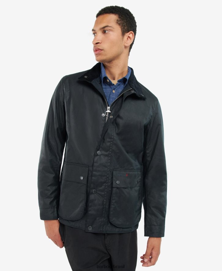 roupas Barbour jaqueta encerada riley marinho clássico homens NH444252