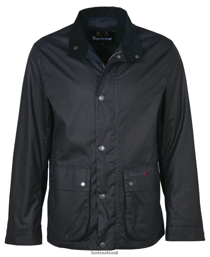 roupas Barbour jaqueta encerada riley marinho clássico homens NH444252