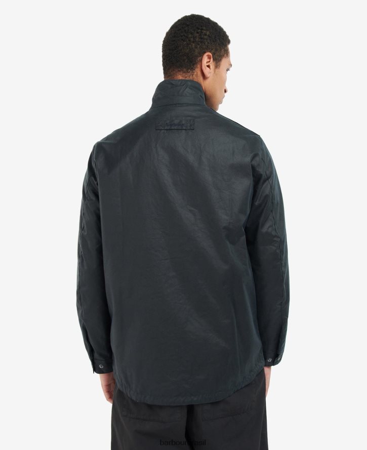 roupas Barbour jaqueta encerada riley marinho clássico homens NH444252