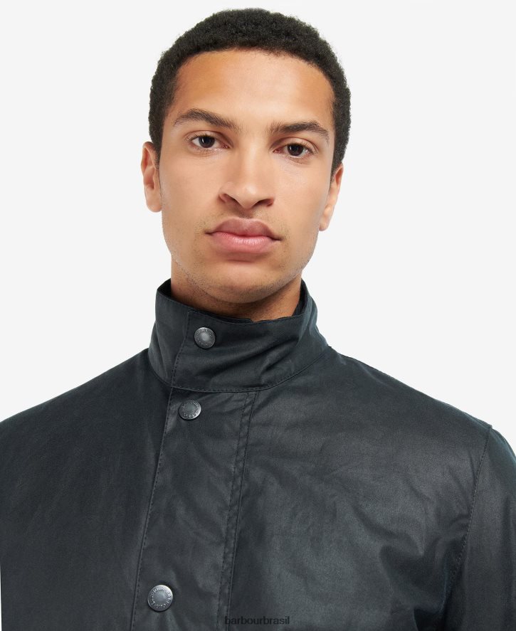 roupas Barbour jaqueta encerada riley marinho clássico homens NH444252
