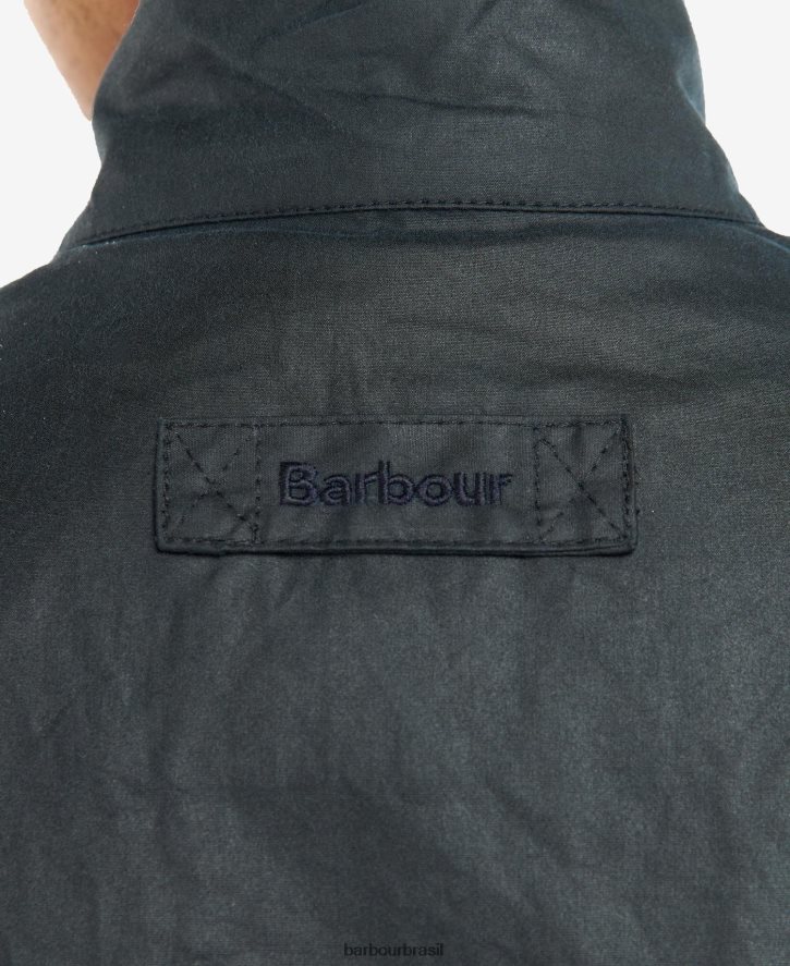 roupas Barbour jaqueta encerada riley marinho clássico homens NH444252