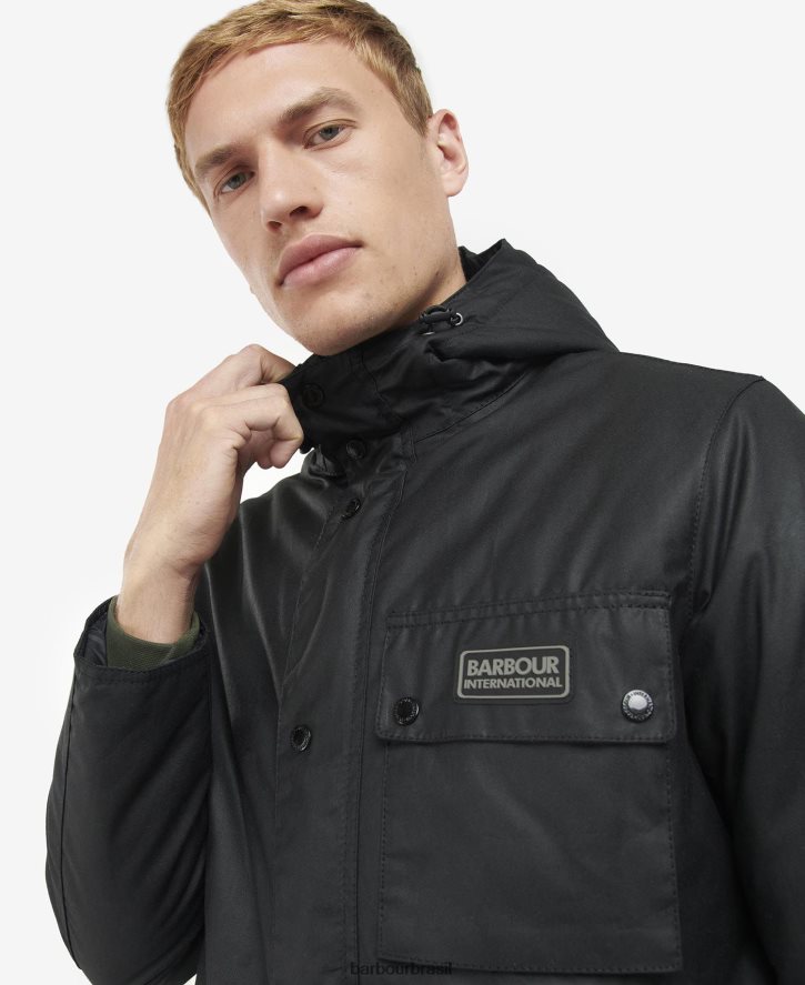 roupas Barbour jaqueta encerada westbourne preto clássico homens NH444255