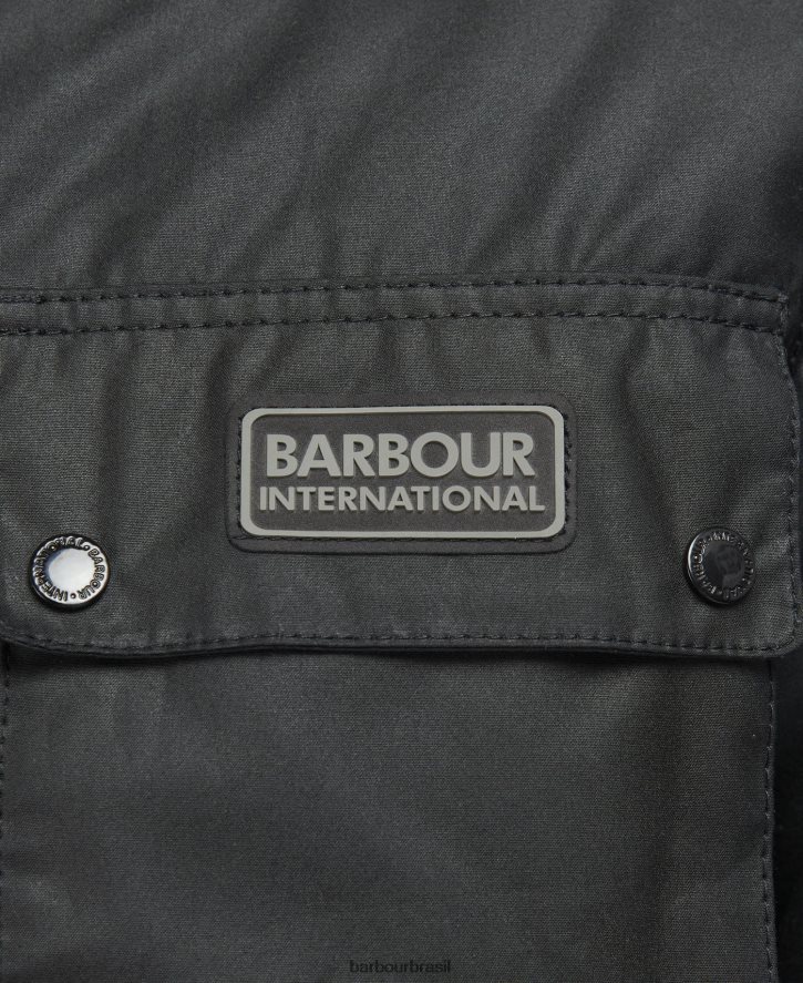 roupas Barbour jaqueta encerada westbourne preto clássico homens NH444255