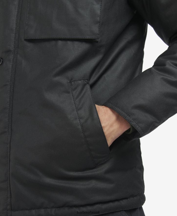 roupas Barbour jaqueta encerada westbourne preto clássico homens NH444255