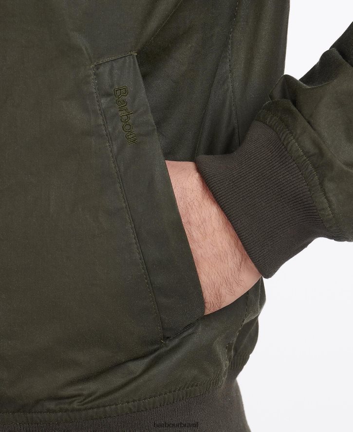 roupas Barbour jaqueta leve de algodão encerado royston preto homens NH444211