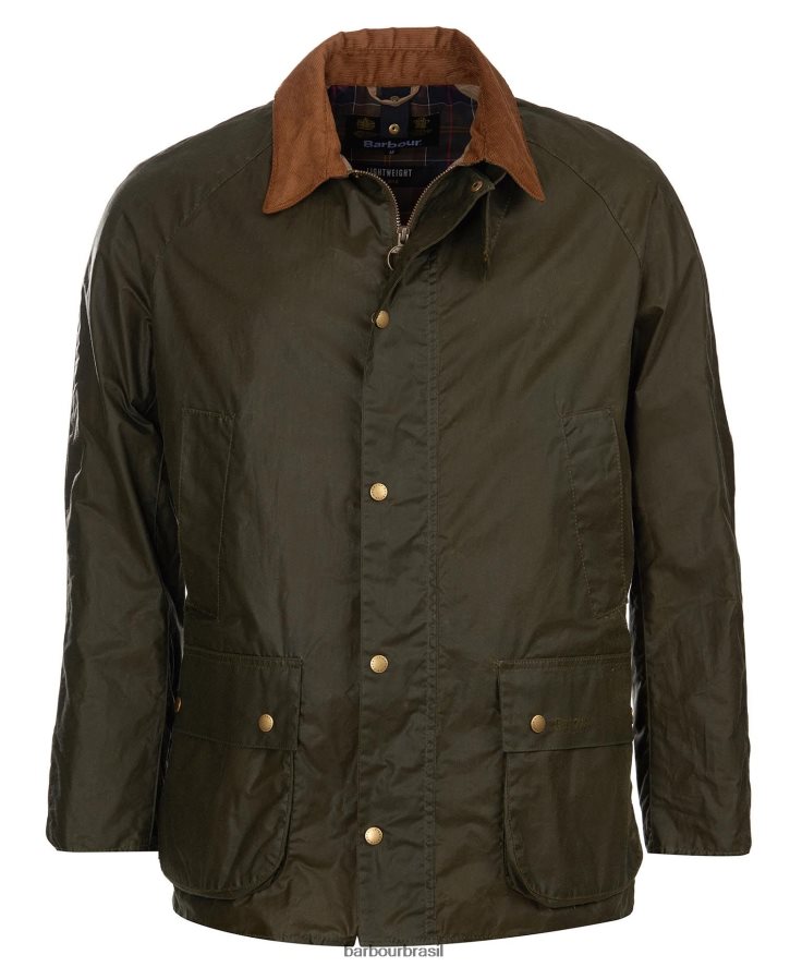 roupas Barbour jaqueta leve encerada ashby arquivar azeitona homens NH444217