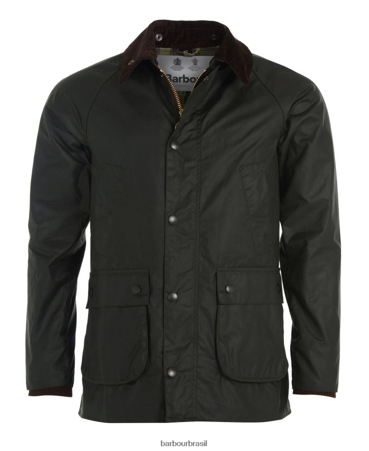 roupas Barbour sl bedale jaqueta de algodão encerado preto homens NH444225