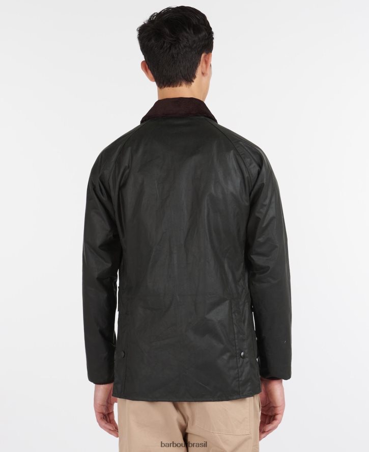 roupas Barbour sl bedale jaqueta de algodão encerado preto homens NH444225