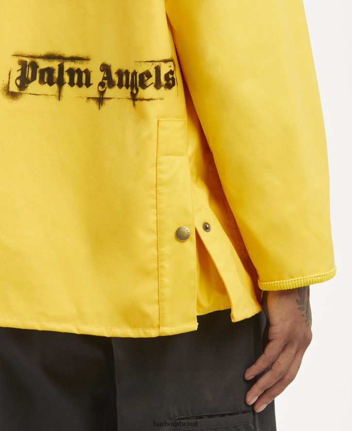 roupas Palm Angels x Barbour jaqueta de cera malik bedale Rosa quente homens NH444268