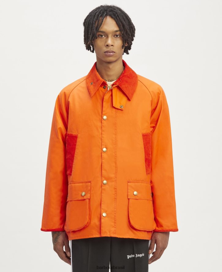 roupas Palm Angels x Barbour jaqueta de cera malik bedale Rosa quente homens NH444270