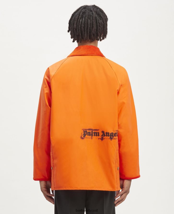 roupas Palm Angels x Barbour jaqueta de cera malik bedale Rosa quente homens NH444270