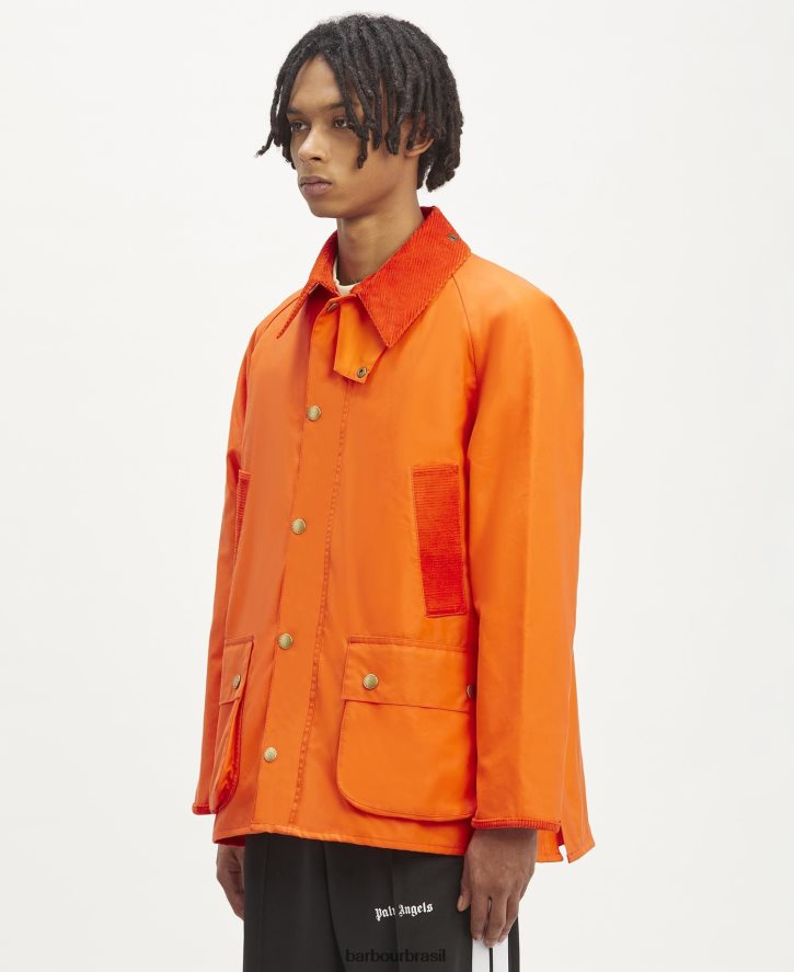 roupas Palm Angels x Barbour jaqueta de cera malik bedale Rosa quente homens NH444270