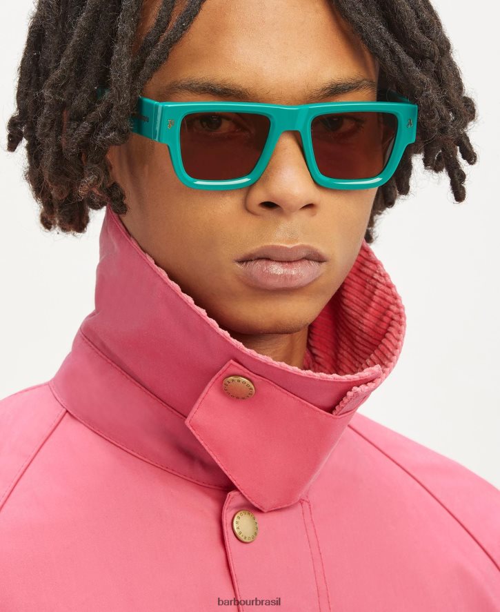 roupas Palm Angels x Barbour jaqueta de cera malik bedale Rosa quente homens NH444272