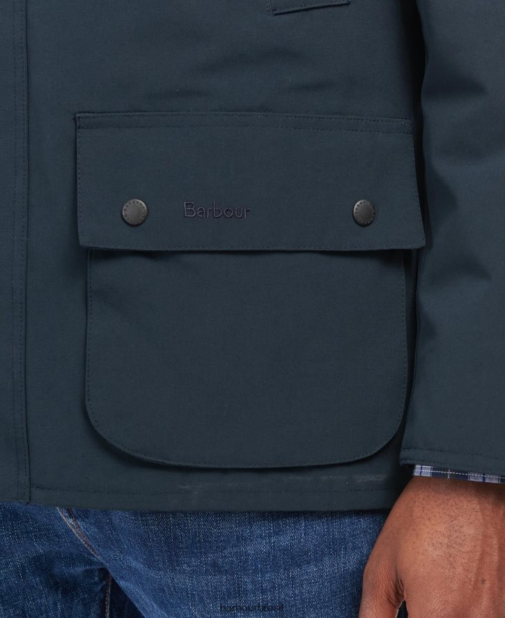 roupas Barbour jaqueta ashby impermeável marinho/vestido homens NH4442177