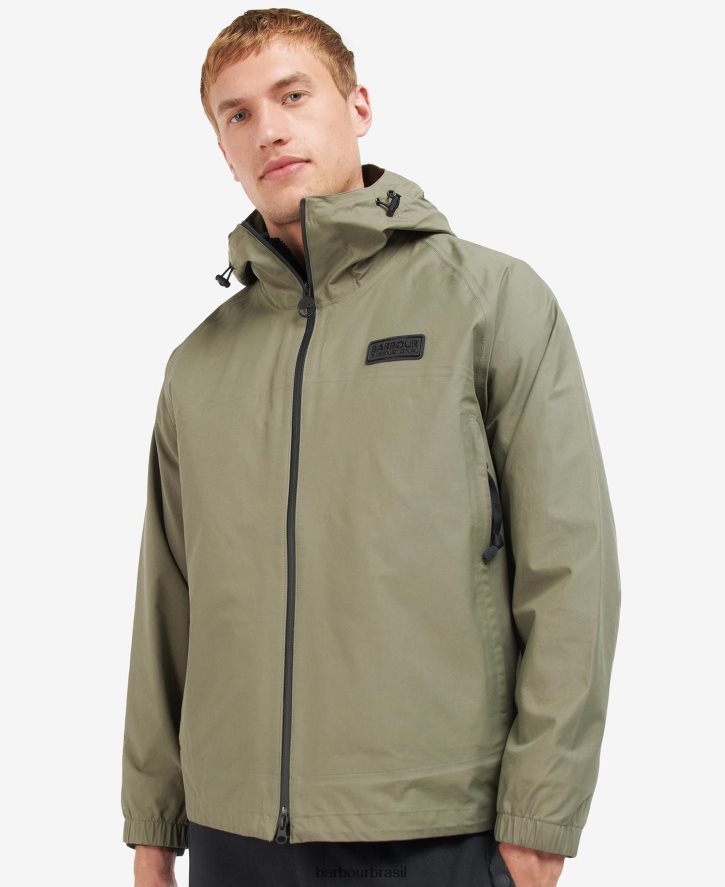 roupas Barbour jaqueta impermeável Berkley cogumelo escuro homens NH4442218