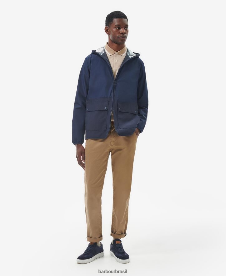 roupas Barbour jaqueta impermeável Kennet marinho clássico homens NH4442189