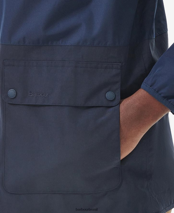 roupas Barbour jaqueta impermeável Kennet marinho clássico homens NH4442189