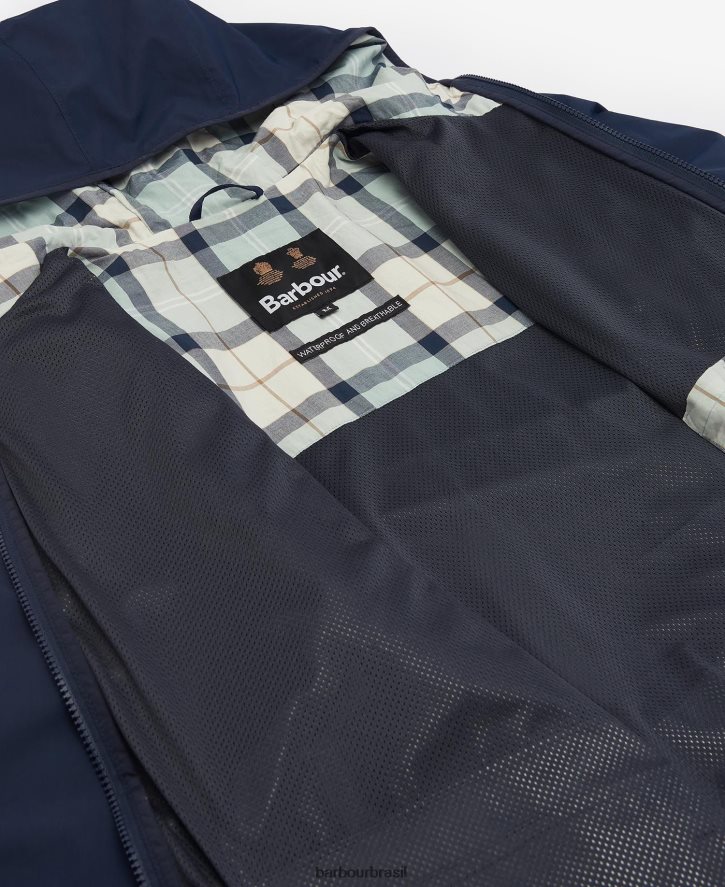 roupas Barbour jaqueta impermeável Kennet marinho clássico homens NH4442189