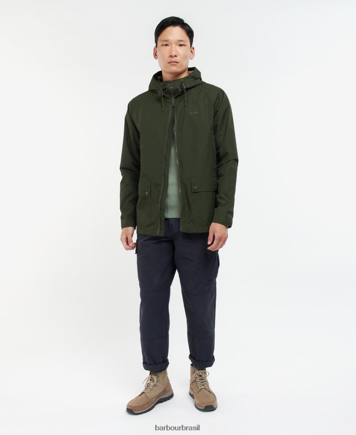 roupas Barbour jaqueta impermeável dormus com capuz marinho/vestido homens NH4442200