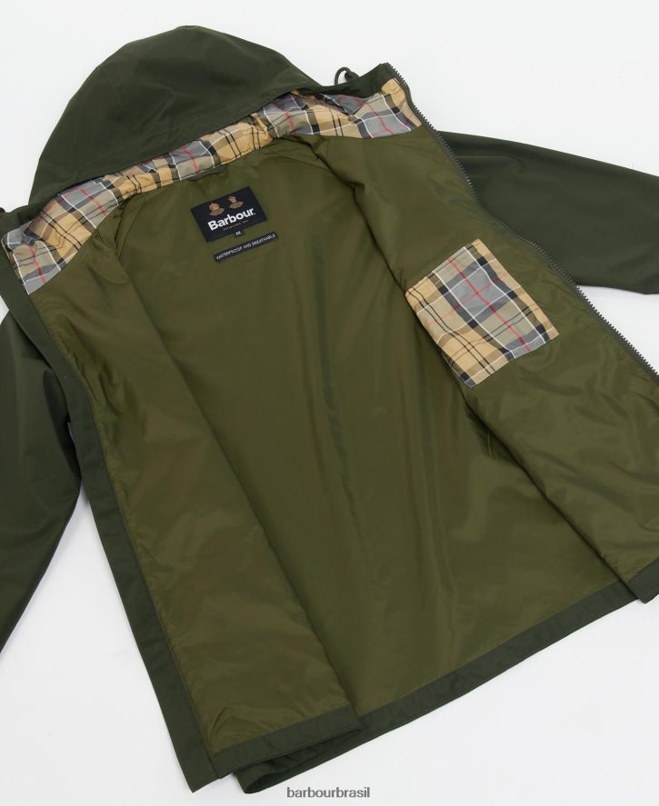roupas Barbour jaqueta impermeável dormus com capuz marinho/vestido homens NH4442200